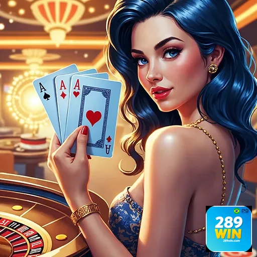 Imagem de casino com o logo 289win, destaque para entretenimento e jogos online no site 289win.